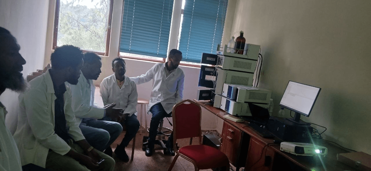 Laboratory team gathered for HPLC user training
